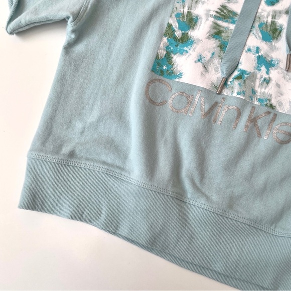 Calvin Klein Performance Short-Sleeve Hoodie, Size S Small Activewear - Picture 8 of 13